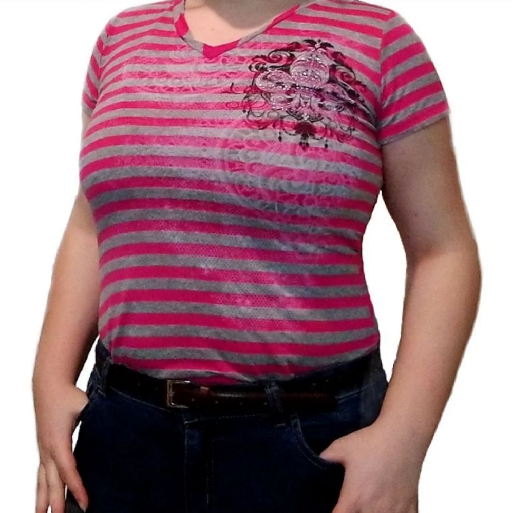 Pink and grey Fleur-de-lis

t-shirt